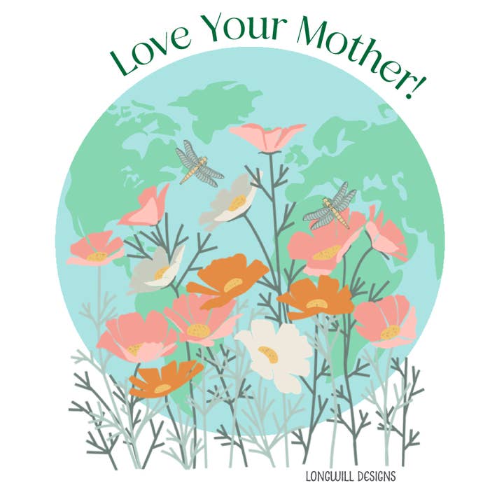 3 ”Älska din moder jord klistermärke för wholesale av Longwill Designs