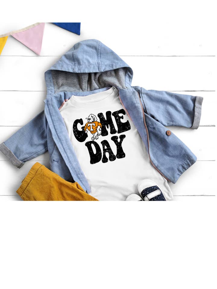 Game day vols kids graphic tee for wholesale by 4 little hearts