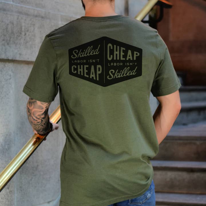 La main-d'œuvre qualifiée n'est pas bon marché, la main-d'œuvre bon marché n'est pas une chemise bon marché pour la vente par Great Tees