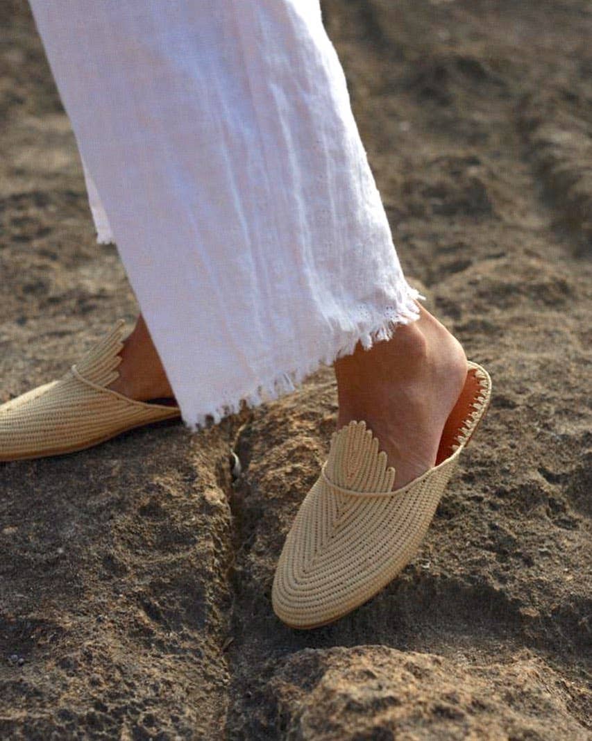 craftberber – wholesale Sandals – Women's – Raffia Sandals Handmade in Morocco, Raffia Shoes Boho Sandal2