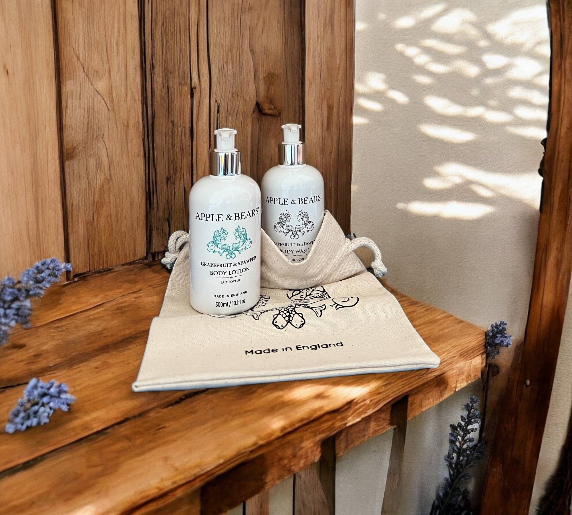 APPLE & BEARS – Großhandel Bade- & Körperpflege-Set – Luxus-Geschenkset mit Grapefruit und Meeresalgen7