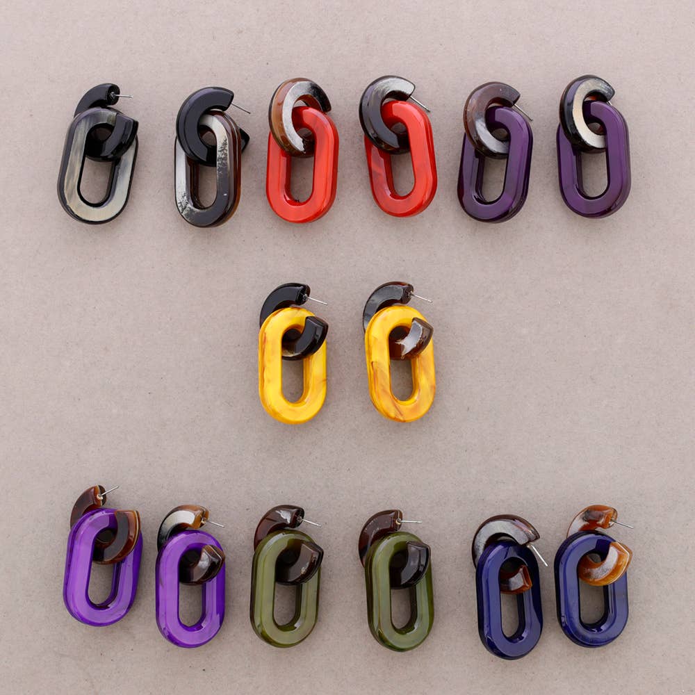 Sonata – Engroshandel Klik-smykker – Hængende Øreringe Harpiksringe3