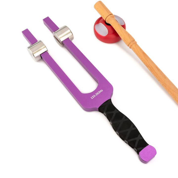 HK Higher Knowing - Wholesale Meditation Supplies - Zen Therapeutic Purple Tuning Fork 133Hz-263Hz0
