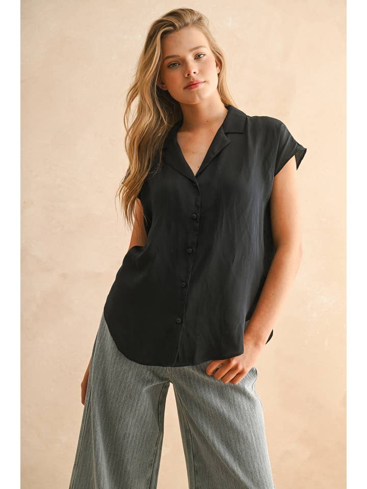 MIOU MUSE – Großhandel Hemd mit Button-down-Kragen – Damen – MMT1194 KNOPF-DOWN-HEMD MIT KAPPENÄRMELN20