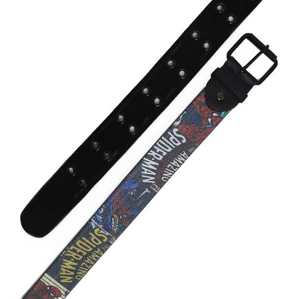 Selini New York - Wholesale Belt - Men's - 6pk Prepack PU Cartoon Graphic Belt + Canvas Grommet Belt