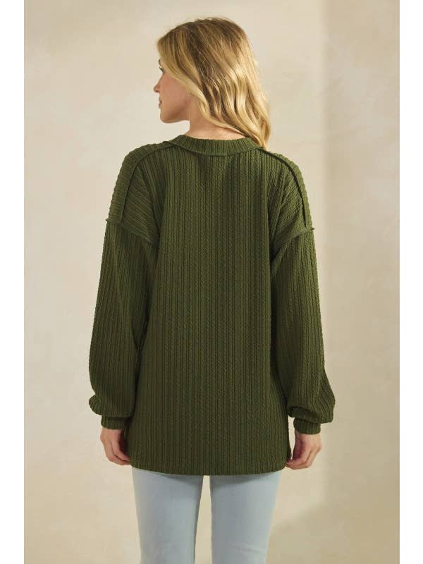HEIMISH - Wholesale Tunic - Women's - ET7650-24 LONG PUFF SLEEVE SOLID TOP8