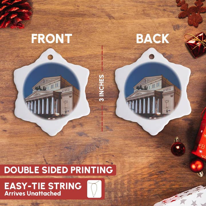 3dRose - Wholesale Ornament - 3dRose, Moscow city - Bolshoi - Grand - Theater in the evening, Ornament2