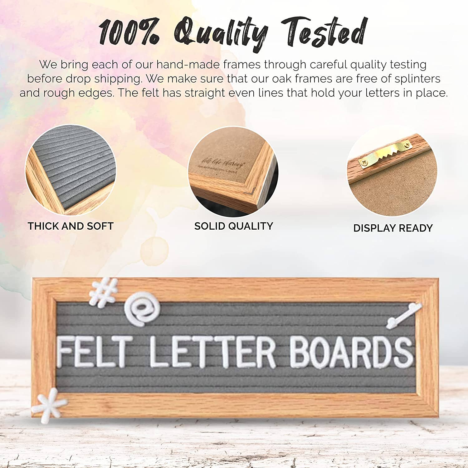 Felt Like Sharing - Wholesale Sign - Small Black Felt Letter Board8