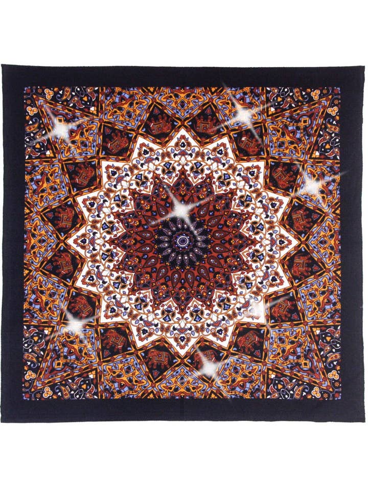 Bandana India Star #8 adornada con 144 cristales de Swarovski de color rojo para venta al por mayor de Sunshine Joy