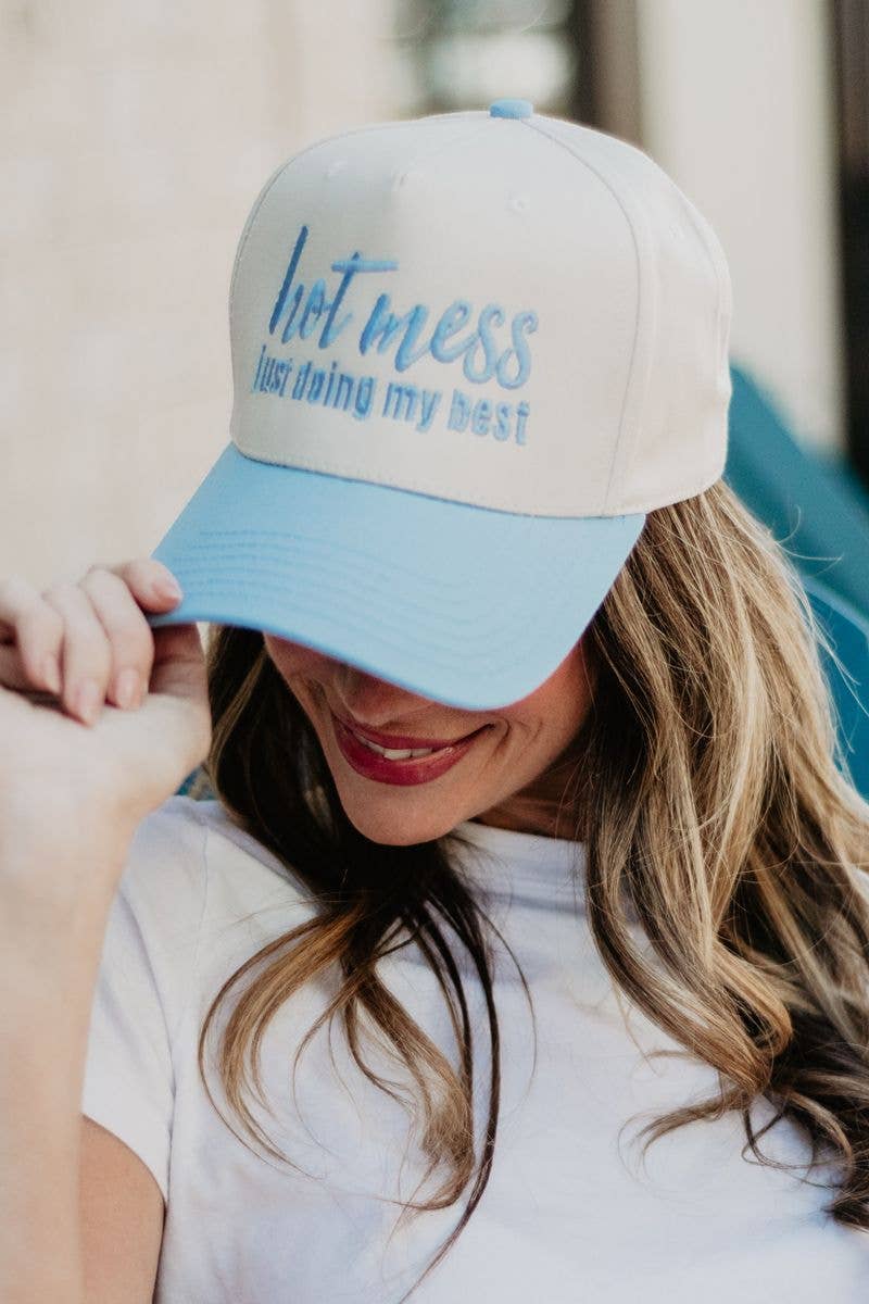 Katydid - Wholesale Trucker Hat - Women's - Hot Mess Just Doing My Best Two-Toned Vintage Hat1