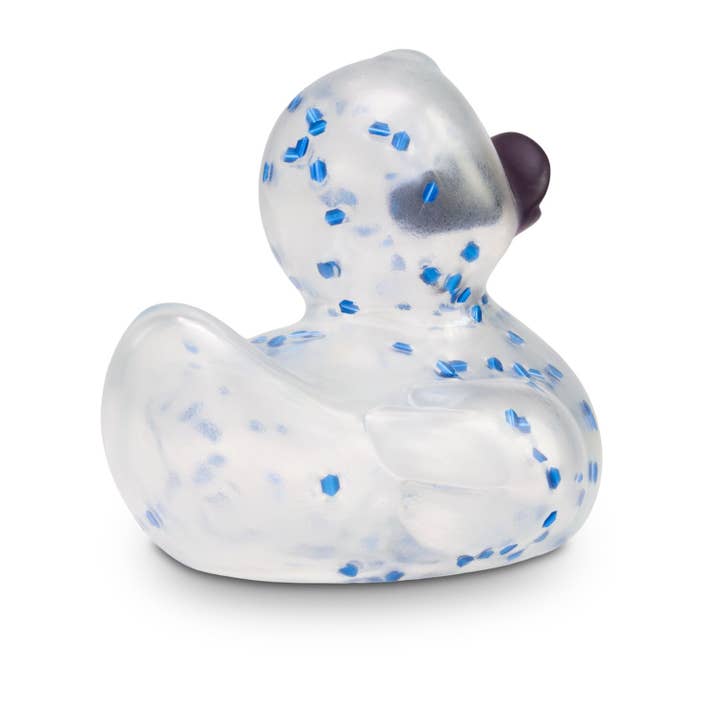 ROEMER WELLNESS - Wholesale Beach/Pool Toy - Kids & Baby - Advertising Duck Bibi Blue Glitter, approx. 8 cm4
