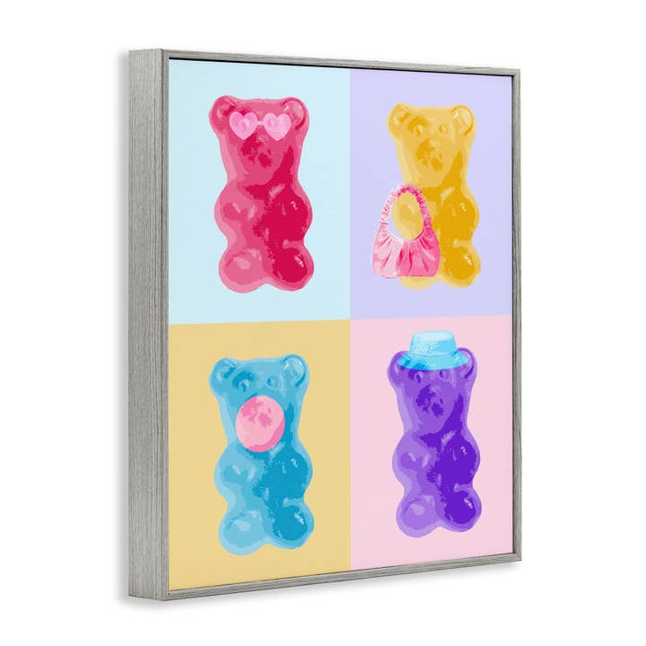 Stupell Industries - Wholesale Wall sign - Pop Style Candy Bears - Framed Wall Art14
