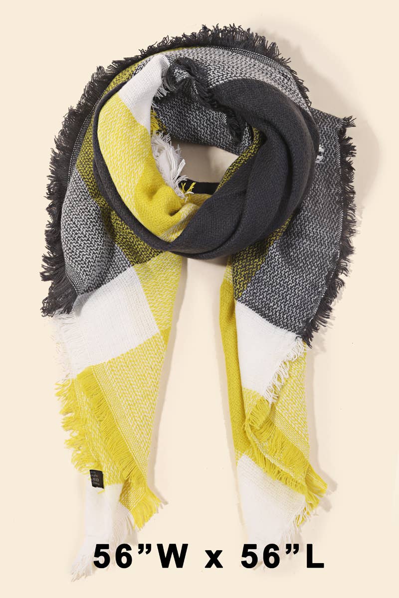 CAL Bufanda oblonga a cuadros lima de venta al por mayor en Faire2