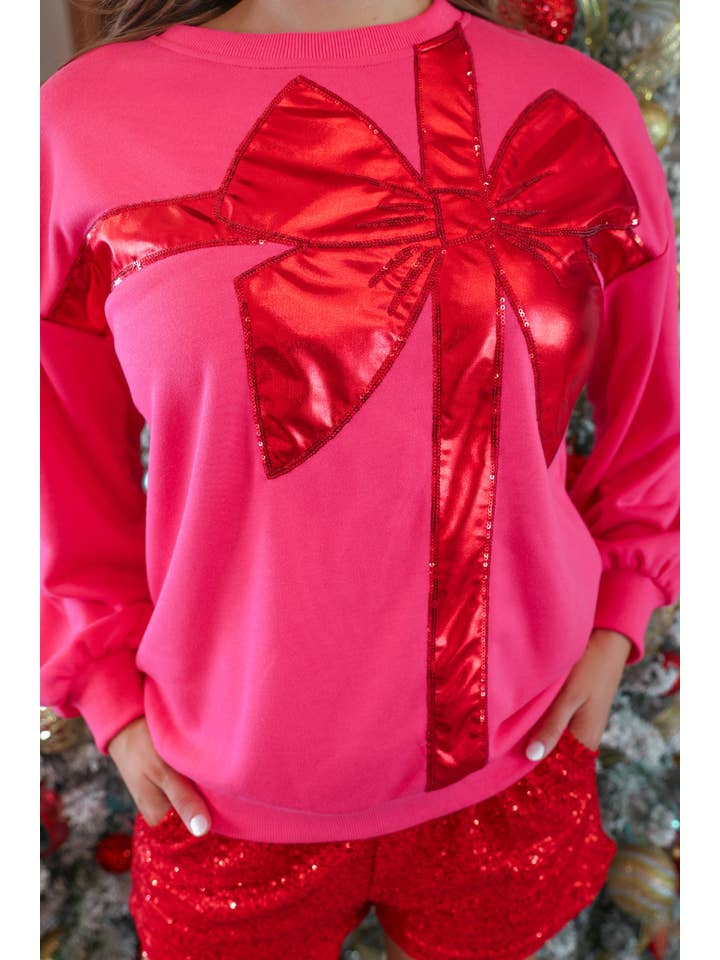 Hot Pink That's a Wrap Sweatshirt for wholesale on Faire11