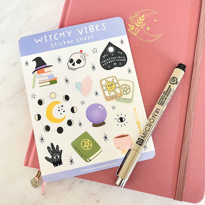 The Anxious Peach - Wholesale Sticker - Witchy Vibes Sticker Sheet3