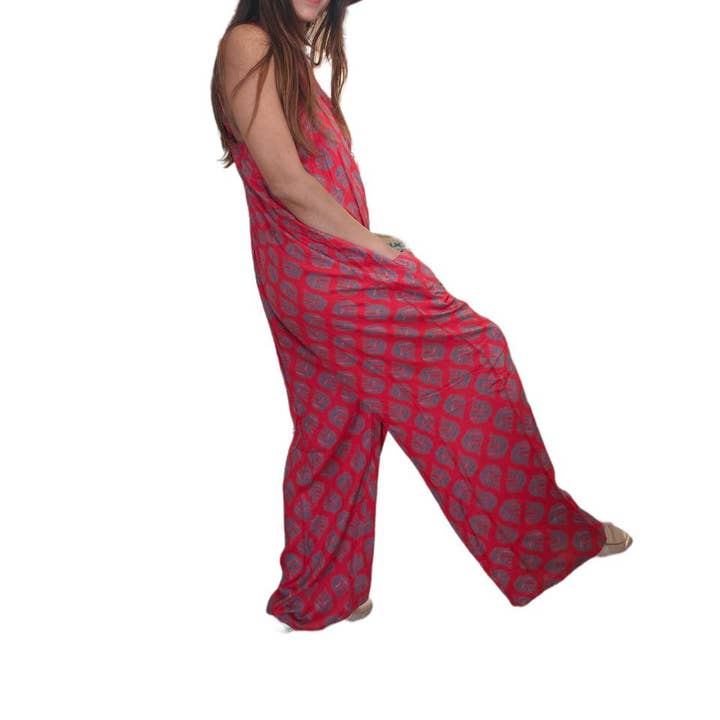 Bloom jumpsuit van viscose met elastische rug voor wholesale door Nola by bijusol