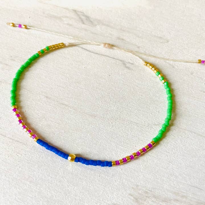 Atelline - Vendita all'ingrosso Bracciale con perline - Bracciale Perla Miyuki Regolabile in nylon, conteria 115