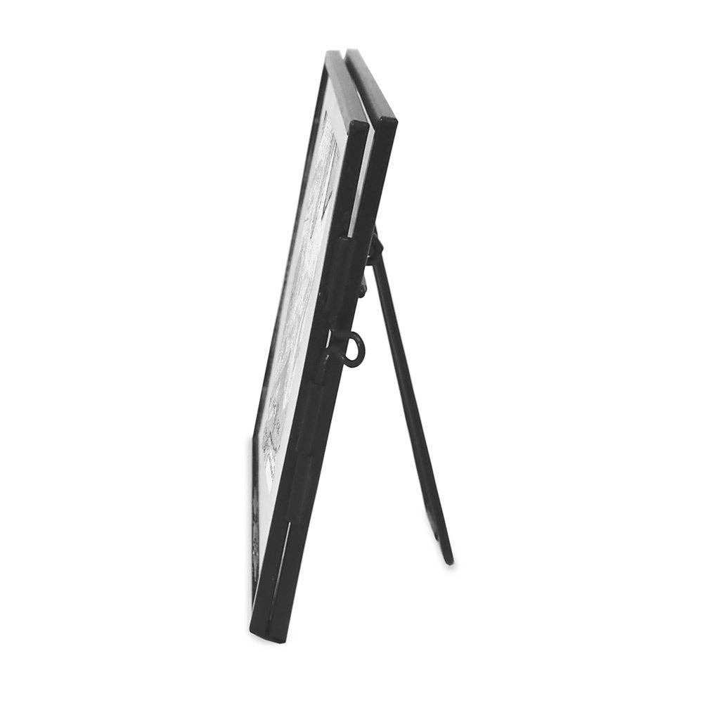 Black Isaac Jacobs Modern Style Metal Floating Desk Photo Frame for wholesale on Faire11