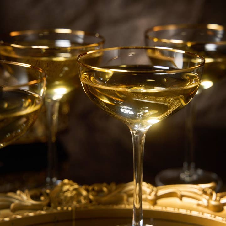 The Wine Savant / Khen Glassware - Wholesale Cocktail/Liquor Glass - Coupe Cocktail Glasses 7 oz- Set of 23