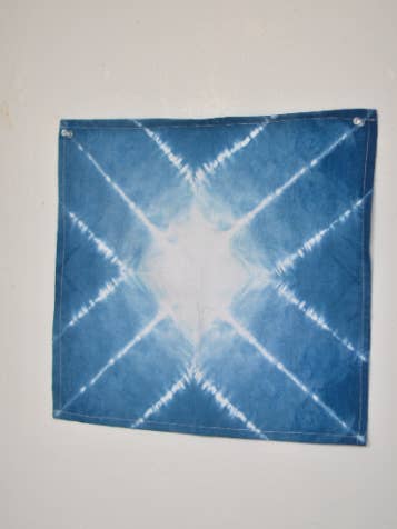 Indigo-Dyed Bandana for wholesale by Aaron Sanders Head Studio