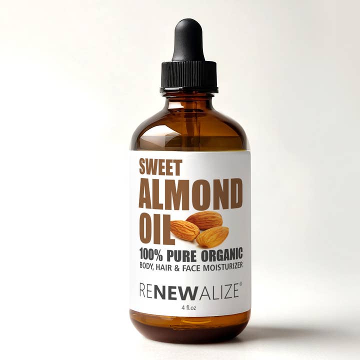 Organic Almond Oil Skin Moisturizer and Massage Oil | 4 oz for wholesale by Renewalize