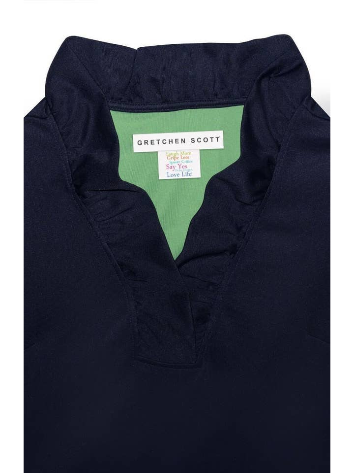 Gretchen Scott LLC - Vente Chemisier – femme - Haut Ruffneck Jersey - Uni16