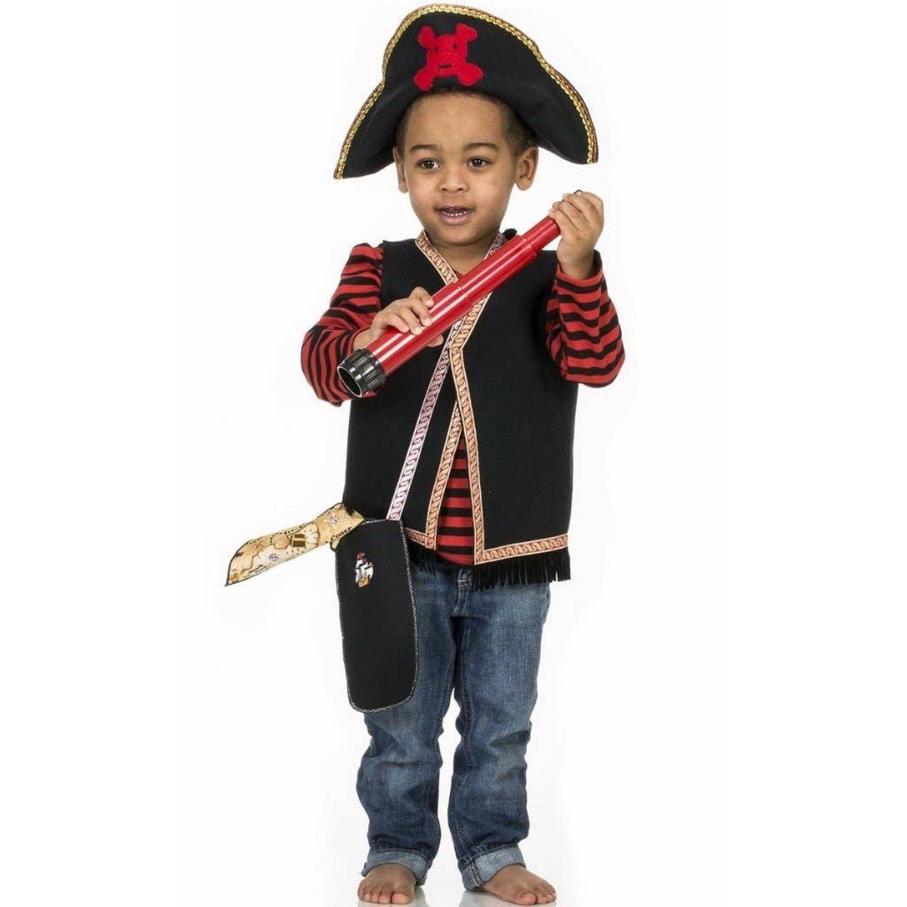 Fairy Finery Inc - Wholesale Top & Pant Set - Kids - Pirate Vest and Knit Stripe Shirt Set for Kids0
