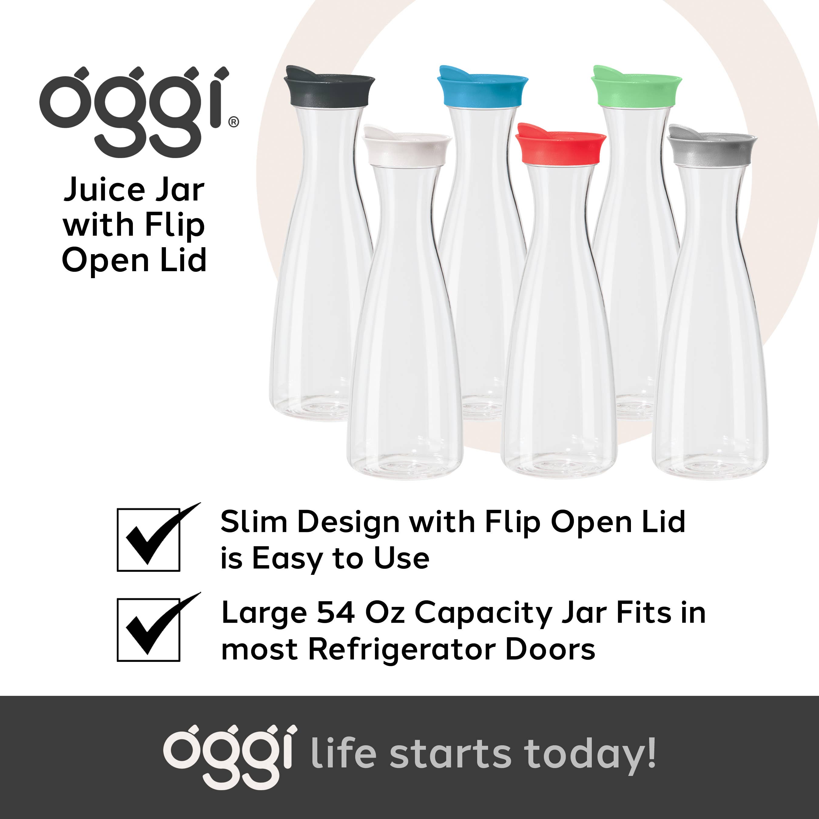 Oggi - Wholesale Juicer - JuIce Jar w/ Flip-Open Lid (1.6 lt, 54 oz)20