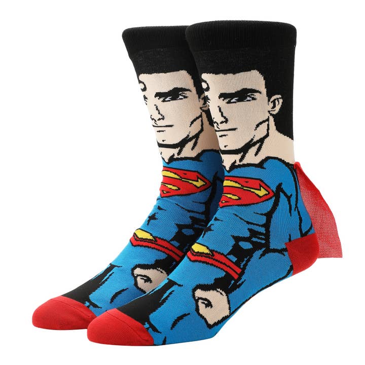 DC Comics Superman Animigos 360 Character Crew Socks for wholesale by Bioworld Merchandising