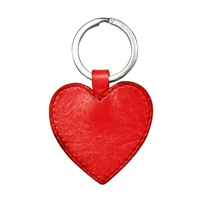 Red Leather Heart Keyfob for wholesale on Faire0