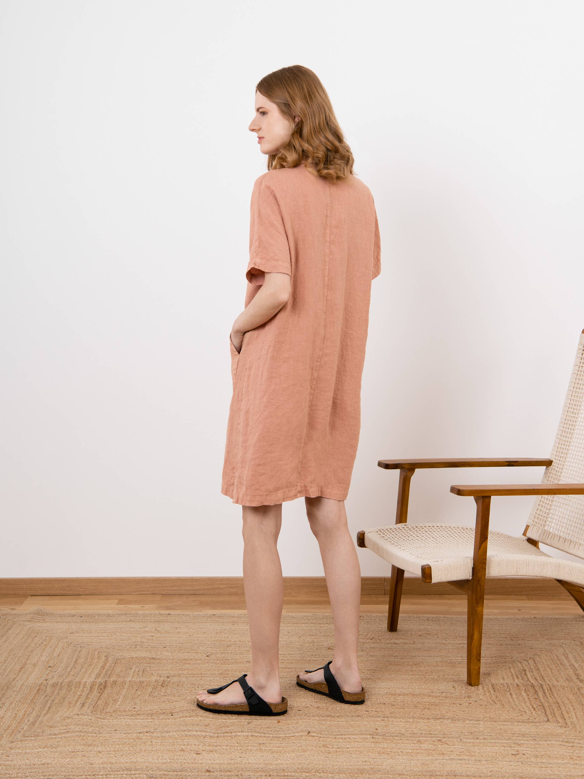 Sauths - Wholesale Dress - Women's - Audrey - Linen Shirt Dress in Various Colors 6
