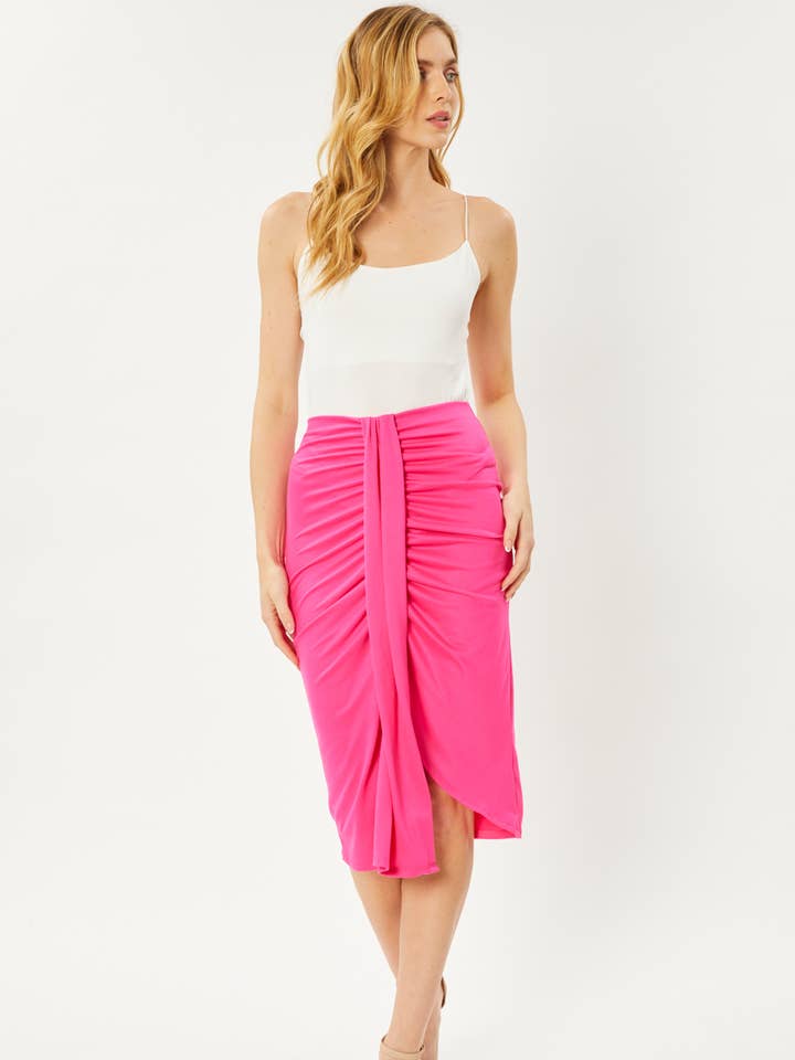 SS8025-C - MASSIV WRAP BORSTAD DTY WRAP KJOL för wholesale av FSL Apparel