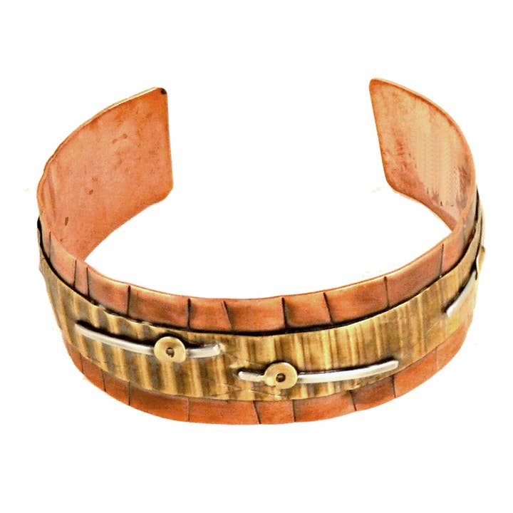 Pulsera de eslabones de cobre y plata de ley para venta al por mayor de Whitney Designs Ltd.