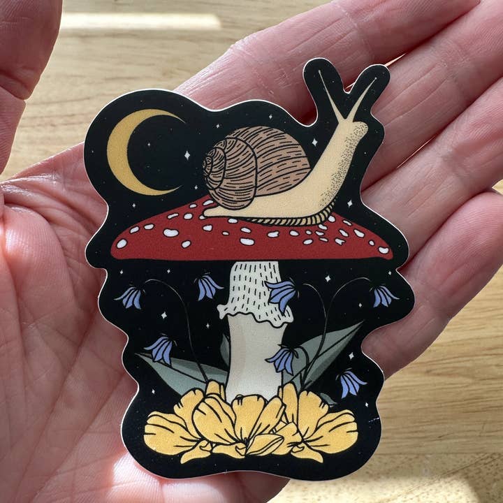 Graphic Heart - Wholesale Sticker - Snail + Mushroom - Vinyl Sticker1