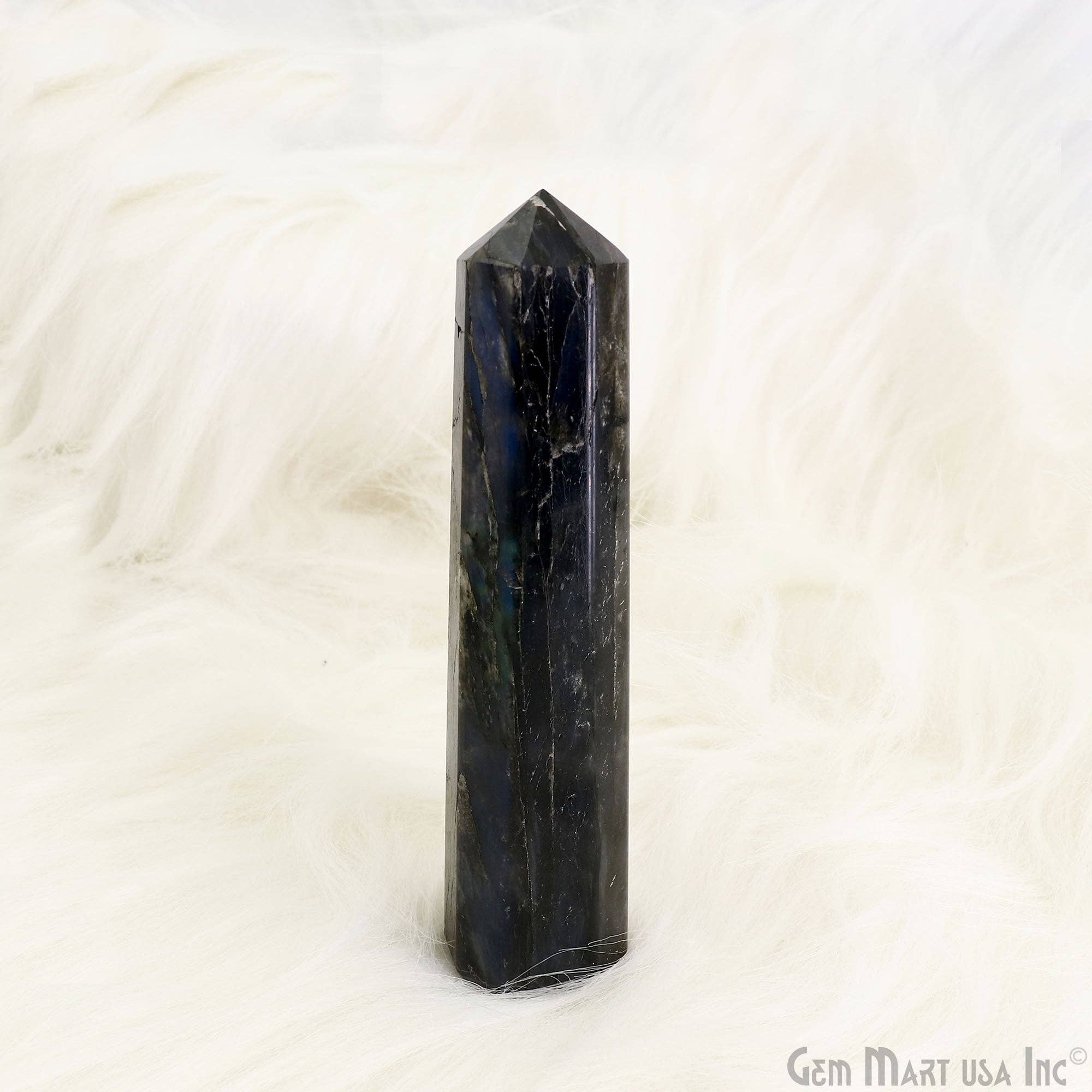 GemMartUSA - Venta al por mayor Piedras/cristales espirituales - Piedra preciosa de labradorita, forma de torre de cristal gigante, cicatrizante, de 4 a 5 pulgadas4