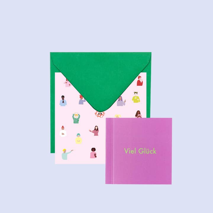 Greeting card as a flipbook: “Good luck” for wholesale by talking hands flipbooks