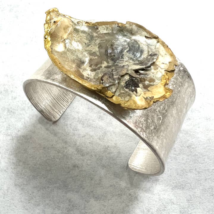 The French Pearl - Wholesale Cuff Bracelet - Chesapeake Bay Oyster Shell Cuff Bracelet - Coastal Jewelry