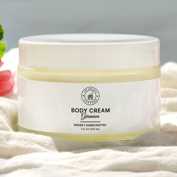 The Organic Cottage Geranium Body Cream for wholesale by The Organic Cottage