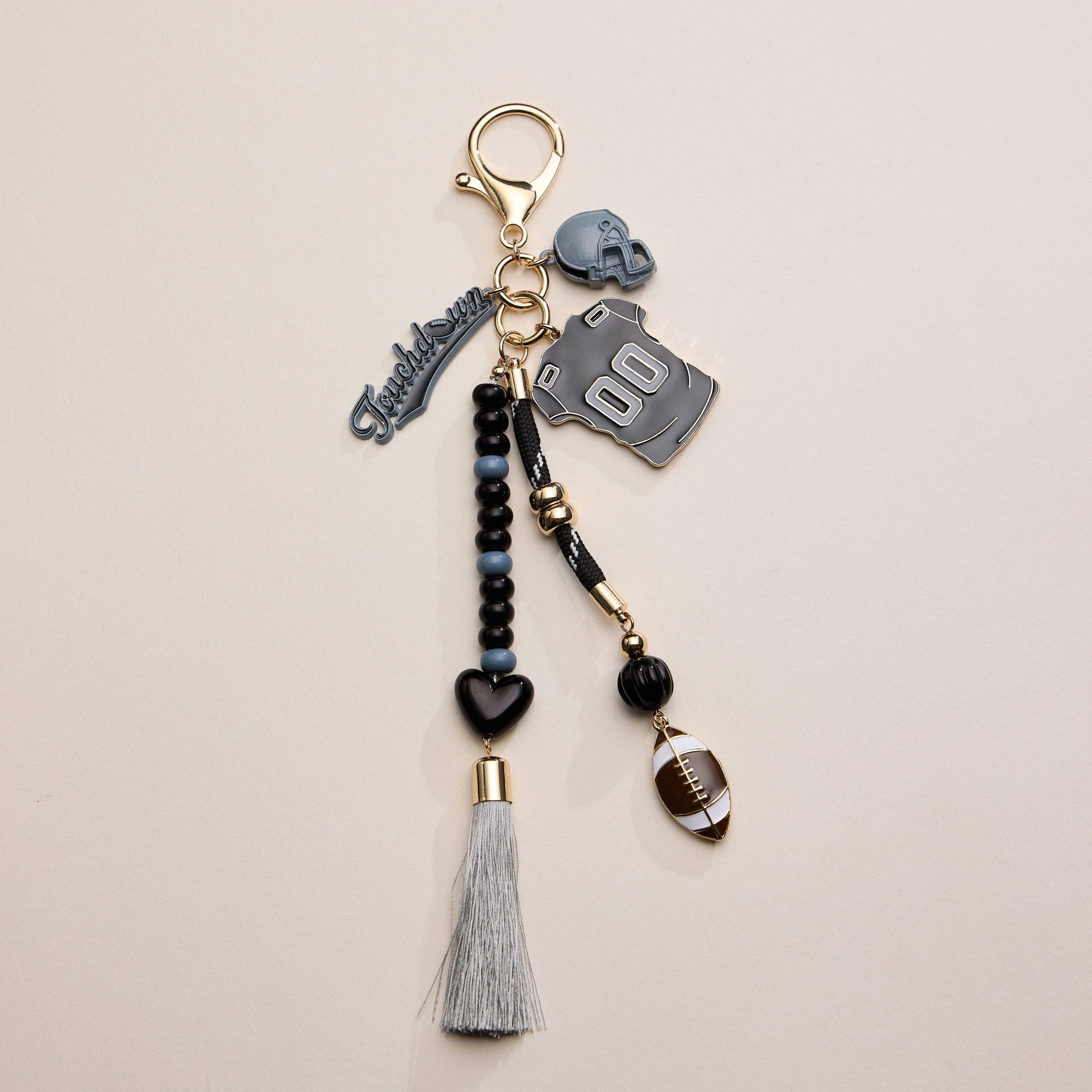 Lilla Haven - Wholesale Keychain - Women's - Gameday Football Keychain – Football Jersey, Helmet, Touchdown Charm & Tassel Bag Accessory35