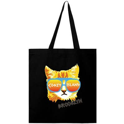 Coney Island Rad Cat Tote Bag for wholesale by Happy Place by Lola Star