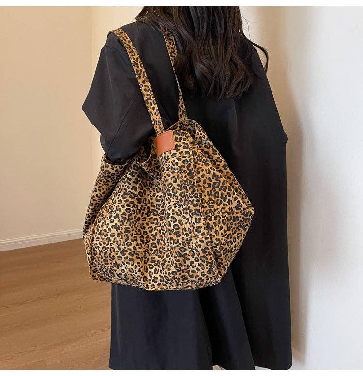 Dipped Shop - Wholesale Tote Bag - Women's - Leopard Print Large Capacity Tote Bag Shoulder Bag DPB162518