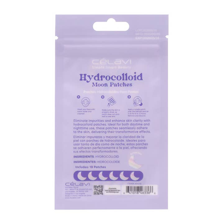 PINEAPPLE Beauty - Wholesale Acne/Hydrocolloid Patch - Celavi AP018 18pc Hydrocolloid Moon Acne Spot Patches - 122