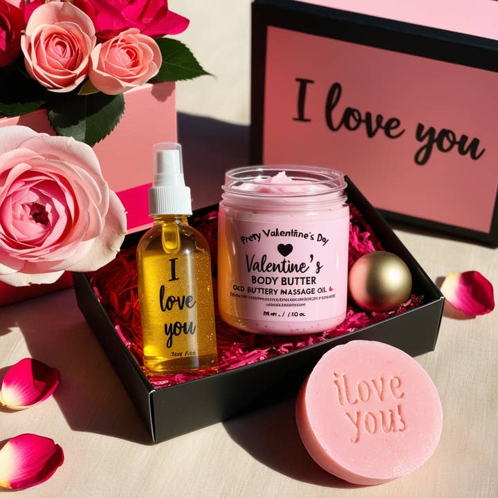 Luxurious "I Love You" Holiday Skincare Gift Set for wholesale by Beautique Goals