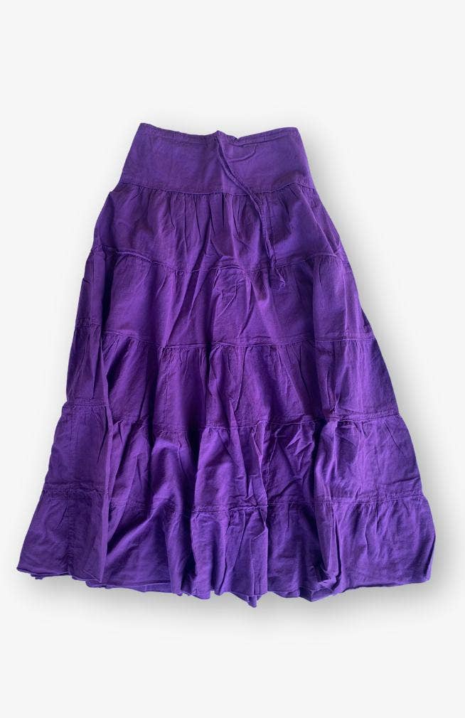 Ganesh Himal Trading - Wholesale Skirt - Women's - Cotton Tiered Maxi Skirt 2