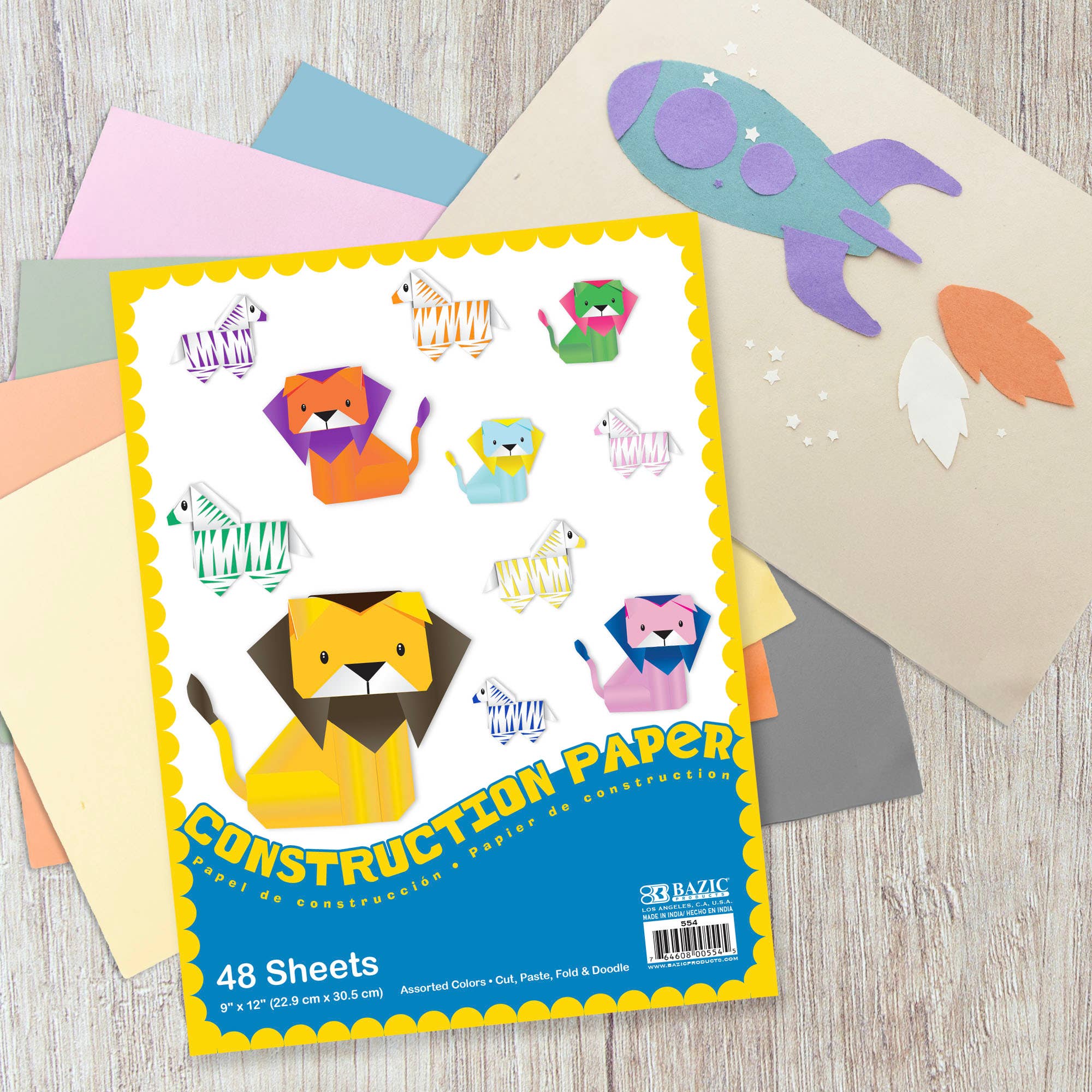 BAZIC Products - Wholesale Craft Supplies - Construction Paper 9"X 12"(48 Ct.)2