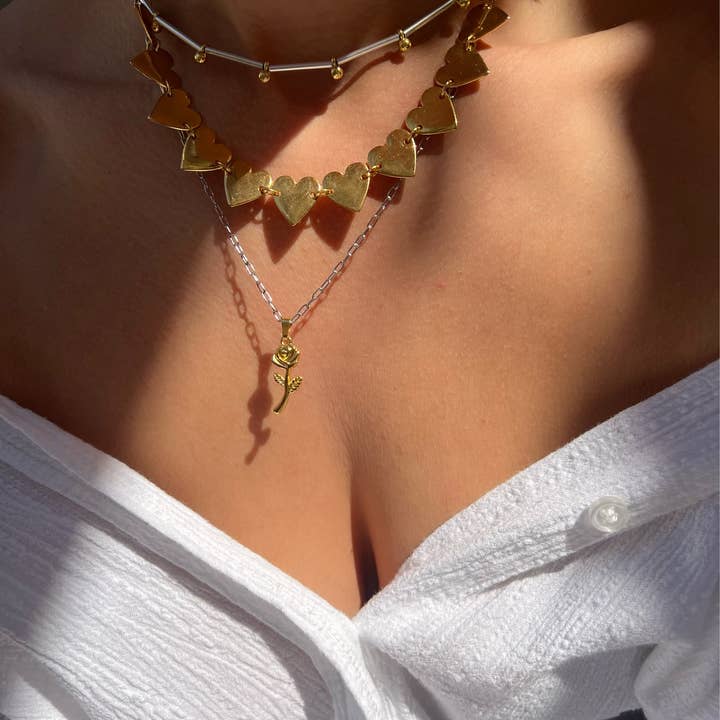 Christina Christi - Wholesale Jewelry Set - Handmade Layering Necklace Set, Long Flower Necklace4