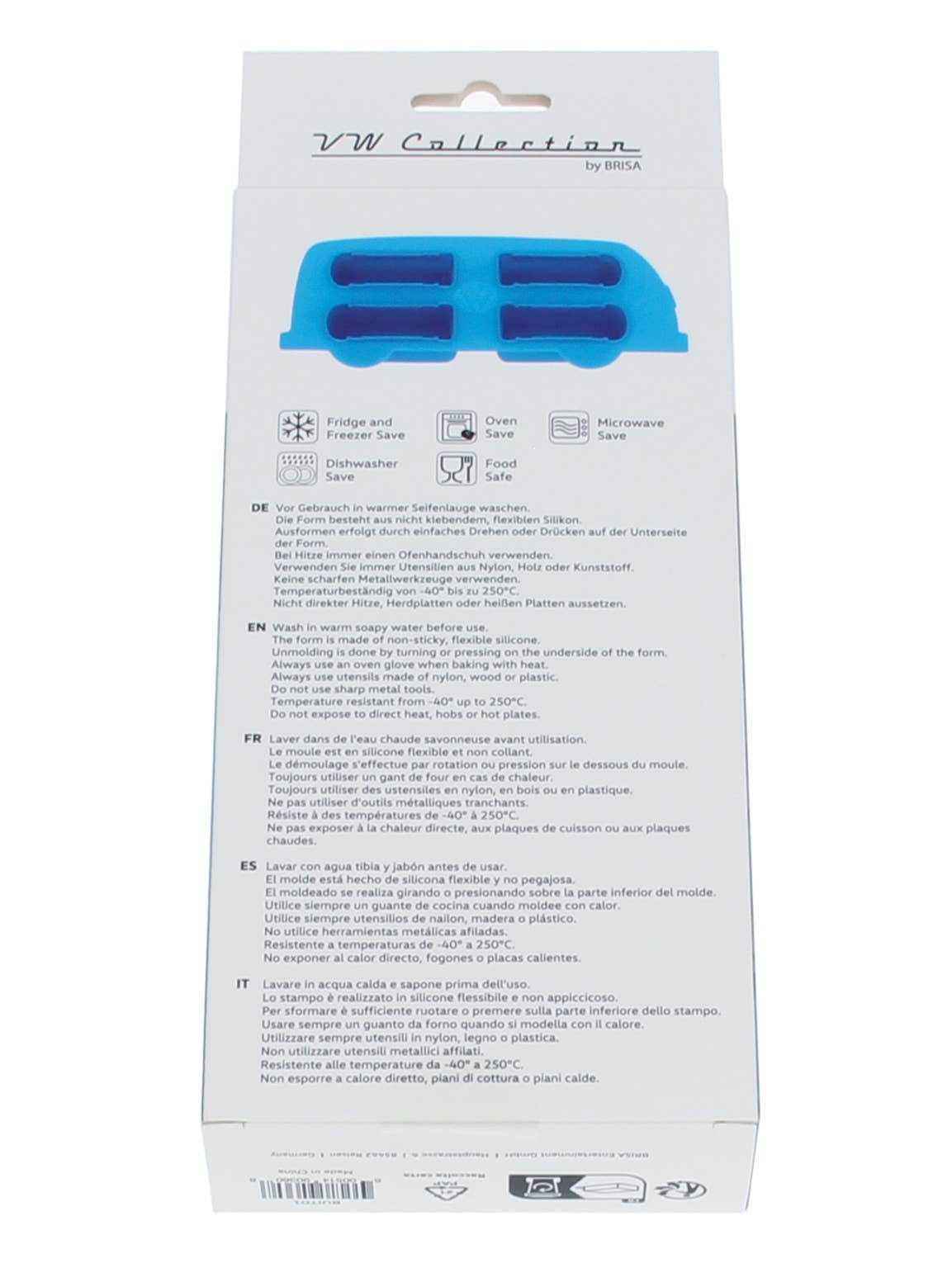 VW Collection by BRISA - Wholesale Ice Tray/Mold - VW Bus Silicone Ice Cube Tray/Baking/Praline Form - BL5