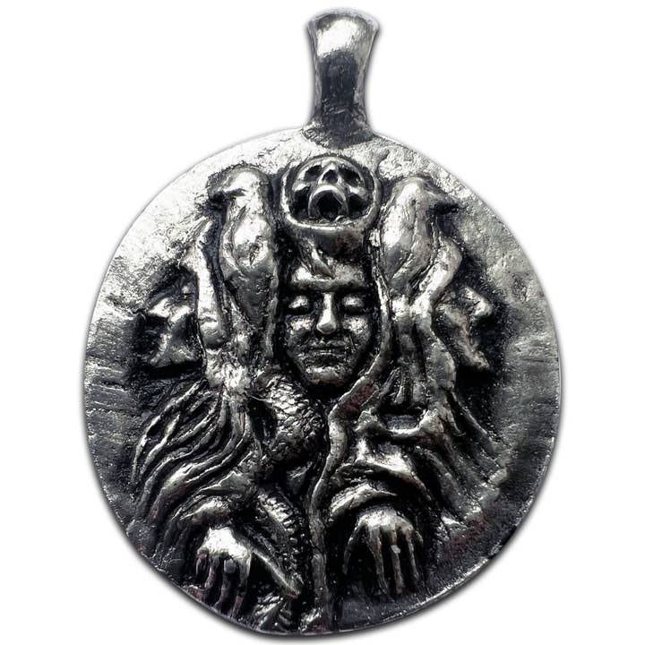 Freya Double Sided Goddess Coin Silver Plated Pendant for wholesale by Eastgate Resource