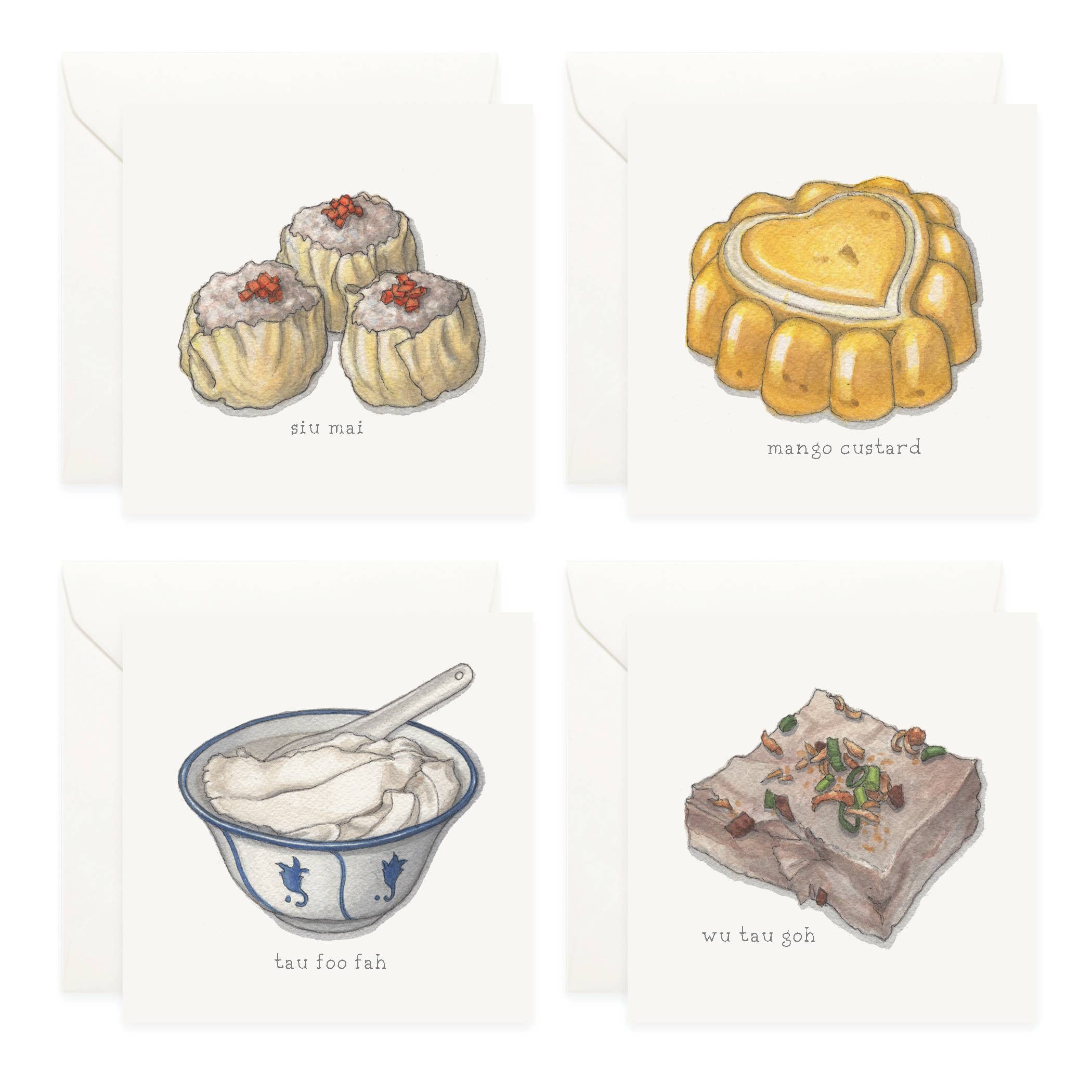 Yeesan Loh - Wholesale Stationery/Notecard Set - Mini Cards Set / Dim Sum2