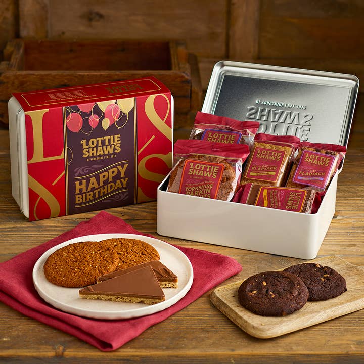 Birthday Tin of Baked Treats for wholesale by Lottie Shaw's